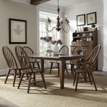 Liberty Furniture 382-DR-7RLS Hearthstone Ridge - 7 Piece Rectangular Table Set - Tobacco / Black