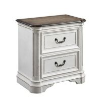 ACME 28723 Florian - Nightstand - Antique White & Oak Finish