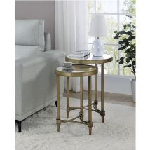ACME LV02596 Aditya - Nesting Table - Antique Brass