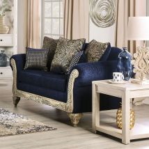 Furniture of America SM7744-LV Marinella - Loveseat - Royal Blue