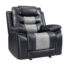 New Classic U7005-13-BKG New Classic U7005-13-BKG Nikko - Glider Recliner - Black / Gray