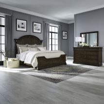 Liberty Furniture 512-BR-QPSDM Arden Road - 3 Piece Bedroom Set (Queen Poster Bed, Dresser & Mirror) - Satin Cherry