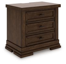 Benchcraft® B849-93 Taffenbrook - Three Drawer Night Stand - Medium Brown