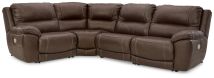 Ashley Furniture U71604S6 Ashley Furniture U71604S6 Dunleith - 4-Piece Power Reclining Sectional - Chocolate