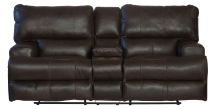 Jackson Furniture Industries 4589-1283/09-3083/09 Wembley - Italian Leather Match Lay Flat Reclining Console Loveseat - Chocolate