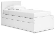 Ashley Furniture EB9630B10 Ashley Furniture EB9630B10 Onita - Twin Panel Platform Bed With 1 Side Storage - White