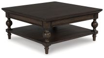 Signature Design by Ashley® T694-8 Veramond - Dark Brown - Square Cocktail Table