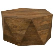 CoasterElevations 724188 Zalika - Hexagonal Solid Mango Wood Coffee Table - Natural