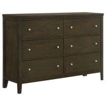 Coaster Fine Furniture 224423 Wilkes - 6-Drawer Dresser Cabinet - Dark Cocoa