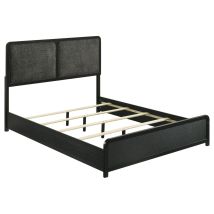 Coaster Fine Furniture 223661KE Cavelle - Upholstered Eastern King Bed - Black