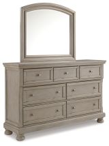 Ashley Furniture B733B1 Ashley Furniture B733B1 Lettner - 7 Drawer Dresser, Mirror - Light Gray
