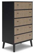 Signature Design by Ashley® EB1198-245 Charlang - Black / Gray - Five Drawer Chest