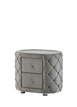 ACME BD01063 Perine - Nightstand - Gray Velvet