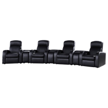 CoasterEssence 600001-S4A Cyrus - Upholstered 7 Piece Home Theater Seating - Black