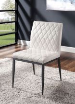 Furniture of America FOA3799SC-2PK Alisha - Side Chair (Set of 2) - Black / Ivory