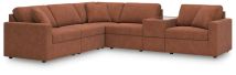 Ashley Furniture 92102S7 Ashley Furniture 92102S7 Modmax - 6-Piece Sectional With Storage Console - Spice