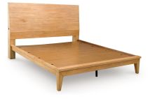 Ashley Furniture B833B4 Sherbana - King Panel Bed - Light Brown