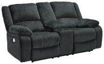 Ashley Furniture 7650496 Draycoll - Slate - Dbl Rec Pwr Loveseat W/Console