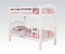 ACME 02354 Heartland - Twin Over Twin Bunk Bed - White - 80"