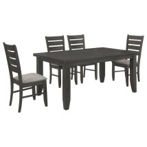 CoasterEveryday 102721GRY-S5 Dalila - 5 Piece Rectangular Dining Table Set - Dark Gray
