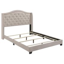 CoasterEssence 310073F Sonoma - Upholstered Full Wingback Bed - Beige
