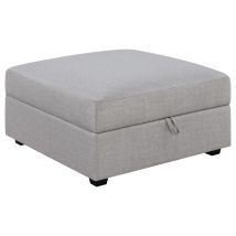 CoasterElevations 551513 Cambria - Square Upholstered Storage Ottoman - Gray
