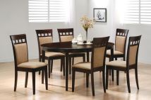 Coaster Fine Furniture 100770-S7A Gabriel - 7 Piece Extension Leaf Dining Table Set - Dark Brown