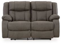 Ashley Furniture 6880486 First Base - Reclining Loveseat - Gunmetal