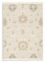 Ashley Furniture R406392 Calkin - 5' x 7' Rug - Linen / Gray / Caramel