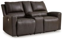 Ashley Furniture U1310096 Boxmere - Dbl Power Reclining Loveseat with Console - Storm