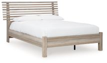 Signature Design by Ashley® B2075B3 Hasbrick - Tan - Queen Slat Panel Bed