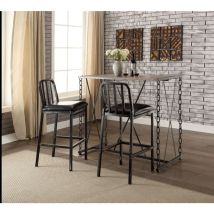 ACME 71990 Jodie - Bar Table - Rustic Oak & Antique Black