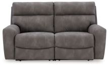 Signature Design by Ashley® 61003S1 Next-gen Durapella - Slate - 2-Piece Power Reclining Sectional Loveseat