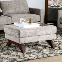 Furniture of America SM8004-OT Harlech - Ottoman - Gray
