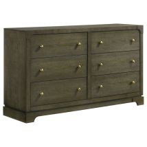 Coaster Fine Furniture 224933 Gran Park - 6-Drawer Dresser Cabinet - Dark Cocoa