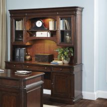 Liberty Furniture 273-HOJ-JEC Brayton Manor - Jr Executive Credenza Set - Dark Brown