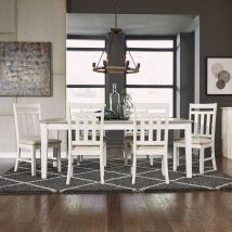 Liberty Furniture 171-CD-7RLS Summerville - 7 Piece Rectangular Table Set - Soft White Wash / Wirebrushed Gray