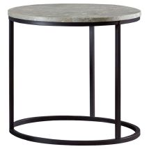 CoasterEveryday 736027 Lainey - Round Faux Marble Side End Table - Gray