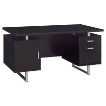 CoasterEveryday 801521 Lawtey - 2-Drawer Office Computer Desk - Cappuccino