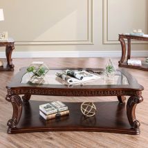 Furniture of America CM4428C Walworth - Coffee Table - Dark Oak