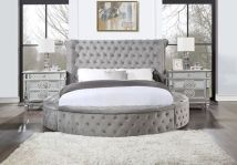 ACME BD00966EK Gaiva - Eastern King Bed - Gray Velvet