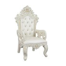 ACME DN01231 Adara - Dining Chair (Set of 2) - White PU & Antique White Finish