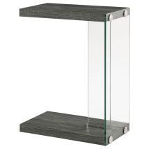 CoasterEveryday 902916 Colby - Engineered Wood C-Shaped Side Table - Weathered Gray