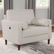 Furniture of America CM6452WH-CH Horgen - Chair - Off-White