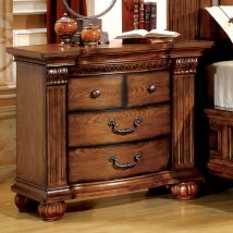 Furniture of America CM7738N Bellagrand - Nightstand - Antique Tobacco Oak