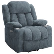 CoasterEveryday 602294P Houston - Upholstered Power Lift Recliner - Slate Blue