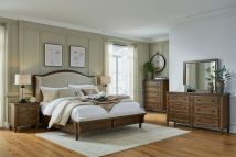 Benchcraft® B787/31/36/58/56/94/93(2) Benchcraft® B787/31/36/58/56/94/93(2) Sturlayne - 7 Pc. - Dresser, Mirror, California King Upholstered Panel Bed, 2 Nightstands - Brown