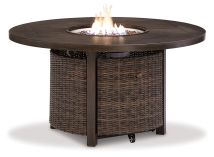Ashley Furniture P750-776 Paradise Trail - Round Fire Pit Table - Medium Brown