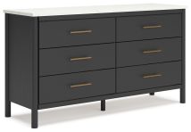Signature Design by Ashley® B2616-231 Cadmori - Black / White - Six Drawer Dresser