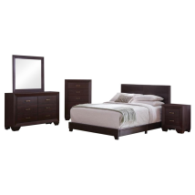 CoasterEveryday 300762KW-S5 Dorian - 5 Piece California King Bedroom Set - Dark Cocoa
